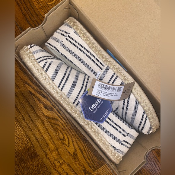TOMS Alpargata Rope Natural Global Stripe Size 9 BNIB - Picture 3 of 7
